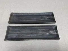 黒粒長角大皿 長皿 角皿 黒 和食器 - メルカリ