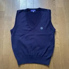 ネイビー Vネック ベスト Mサイズ