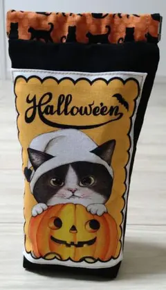 【SALE】ハンドメイド　ハロウィン 猫　コヤンイサムチョンの小物入れ