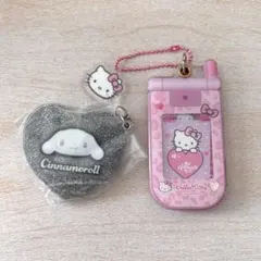 モノクロミラー　シナモン　携帯電話型　キーホルダー　ガラケー　キティのサムネイル