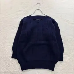 ❤️ミラオーウェン F 紺 ニットプルオーバー 長袖 クルーネック 秋冬