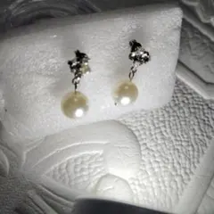 シルバー925 パールドロップピアス