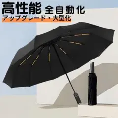 折りたたみ傘 自動開閉 黒 無地 オールウェザー UV UPF ワンプッシュ