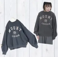 ナオ様専用　Samansa Mos2 ロゴアソートプリントスウェット　裏起毛