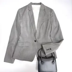 新品タグ付き エスプリミュール 洗える グレンチェック テーラードジャケット 7