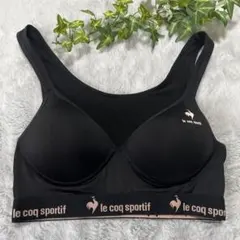 【新品未使用】【le coq sportif】スポーツブラ★ブラックピンク★L★