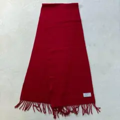 【イタリア製】Vivienne Westwood フリンジマフラー 無地 赤