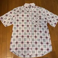 BEAMS チェック柄 半袖シャツ ボタンダウン Lサイズのサムネイル