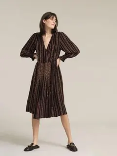 新品未使用　シーバイクロエ　小花柄プリントミディドレス　ラップワンピース