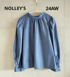24AW 2WAYパール釦パフスリーブブラウス ノーリーズ NOLLEY'S