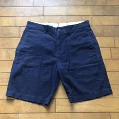 SHIPS★麻/綿ネイビー ショートパンツ バックポケット付き♠︎サイズMのサムネイル