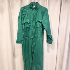 緑 つなぎ 作業着 S M