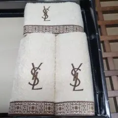 YSL ゲストタオル2枚とタオルハンカチ1枚の3枚セット
