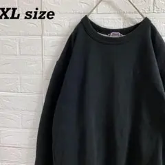 チャンピオン　刺繍ロゴスウェット　ブラック