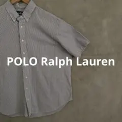 90'sRalph Lauren シアサッカー　半袖シャツ ストライプ 古着のサムネイル