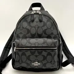 ✨美品✨ COACH コーチ リュックサック ミニ ブラック シグネチャー 希少