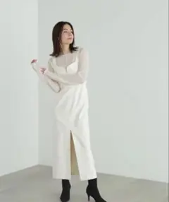 ジルスチュアート　コットンキュプラ　ワンピース