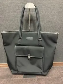 GUCCI グッチ GG柄 PVC×レザー トートバッグ ショルダーバッグ 茶色