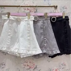 evelyn ジャガードショートパンツ ブラック