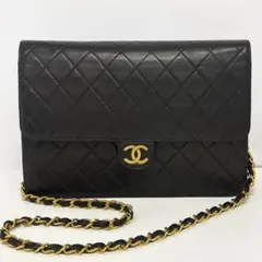 美品‼️CHANEL ココマーク チェーンマトラッセ25 ショルダーバッグ 黒
