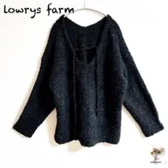 美品LOWRYSFARM 2way メランジ　羊毛混紡　ニットセーター　ビッグ