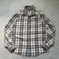 21年製 エディーバウアー ネルシャツ M チェック厚手 茶グレー ボタンダウン
