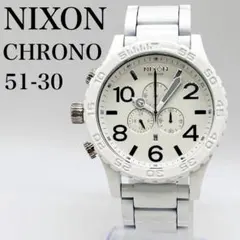 NIXON 51-30クロノ カモ 美品 人気商品 新品電池 コマ箱付 USED NIXON（ニクソン） 腕時計 「NIXON/ニクソン」51-30 Chrono 時計