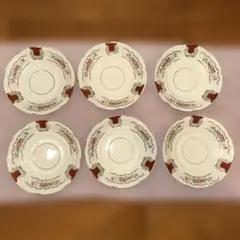 花柄デザインの皿6枚セット②