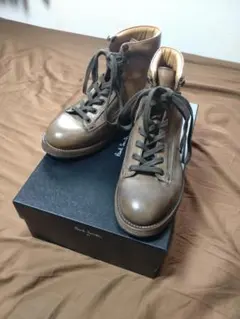 未使用品✨】Paul Smith ミドルブーツ イタリア ガラスレザー 切替 