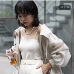 シアーエステルボイルフード付きマウンテンパーカー
