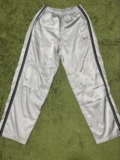 00s Y2K NIKE ナイキ ナイロントラックパンツ シルバー Mのサムネイル