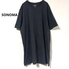 ソノマ 無地 半袖Ｔシャツ クルーネック丸首 L 濃灰 綿混 普段着カジュアルのサムネイル
