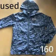 【used】OUTDOOR 迷彩柄フード付きシャカシャカジャケット160