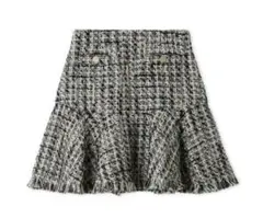 LILY BROWN フリンジツイードミニスカート