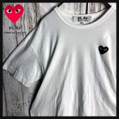 【希少2XL】プレイコムデギャルソン☆ブラックハートワッペンTシャツ定番デザイン
