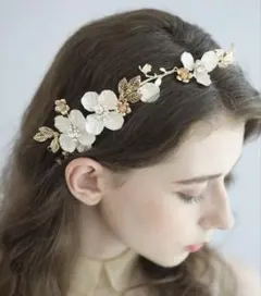 ヘッドドレス ゴールド ヘアピン付