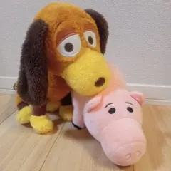 トイ・ストーリー　ハム　スリンキー　ぬいぐるみ2体セット
