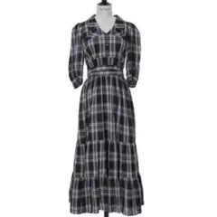 Herlipto Bergamo Plaid Tiered Long Dress