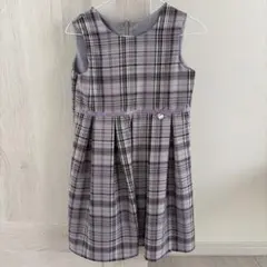 フォーマル　チェック柄ノースリーブワンピース