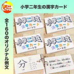 小学二年生　漢字カード　暗記カード　小学生　テスト対策　国語　検定　入学準備
