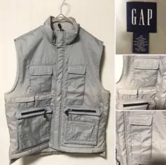 90s OLD GAP ギャップ フィッシングベスト グレーM Y2K
