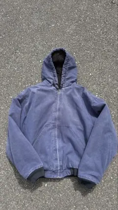 Vintage ダック地 フーデッドジャケット ブルーのサムネイル