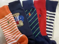 ポロ ラルフローレンのメンズソックス、5足セット25-27cm、新品