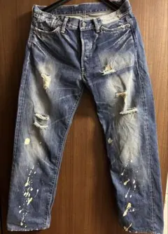 Levi's 501xx ダブルネーム66501ペンキ柄 日本製