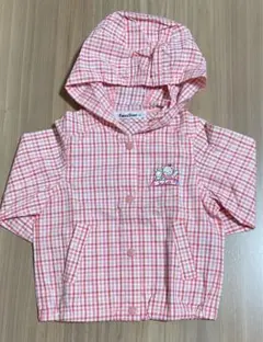 《美品》　familiar チェック柄　パーカー　80センチ