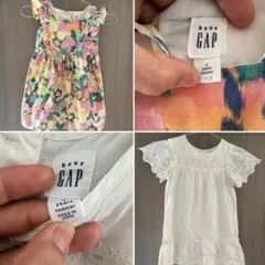 baby GAP フラワープリント&ホワイトワンピース 2セット　4歳用