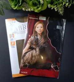 ♦GUNZE♦ トゥシェ ブラックブロンズ ストッキング神田うのさんプロデュース