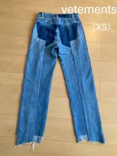 【美品】VETEMENTS ドッキングデニム ストレートパンツ 2025年最新】VETEMENTS ストレートデニムの人気アイテム - メルカリ
