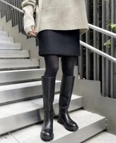 Spick & Span 　ウールメルトンミニスカート