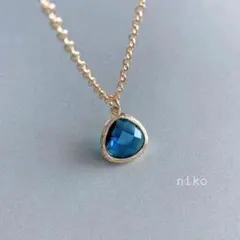 430｜ モンタナ ブルー ネックレス ゴールド アクセサリー ペンダント